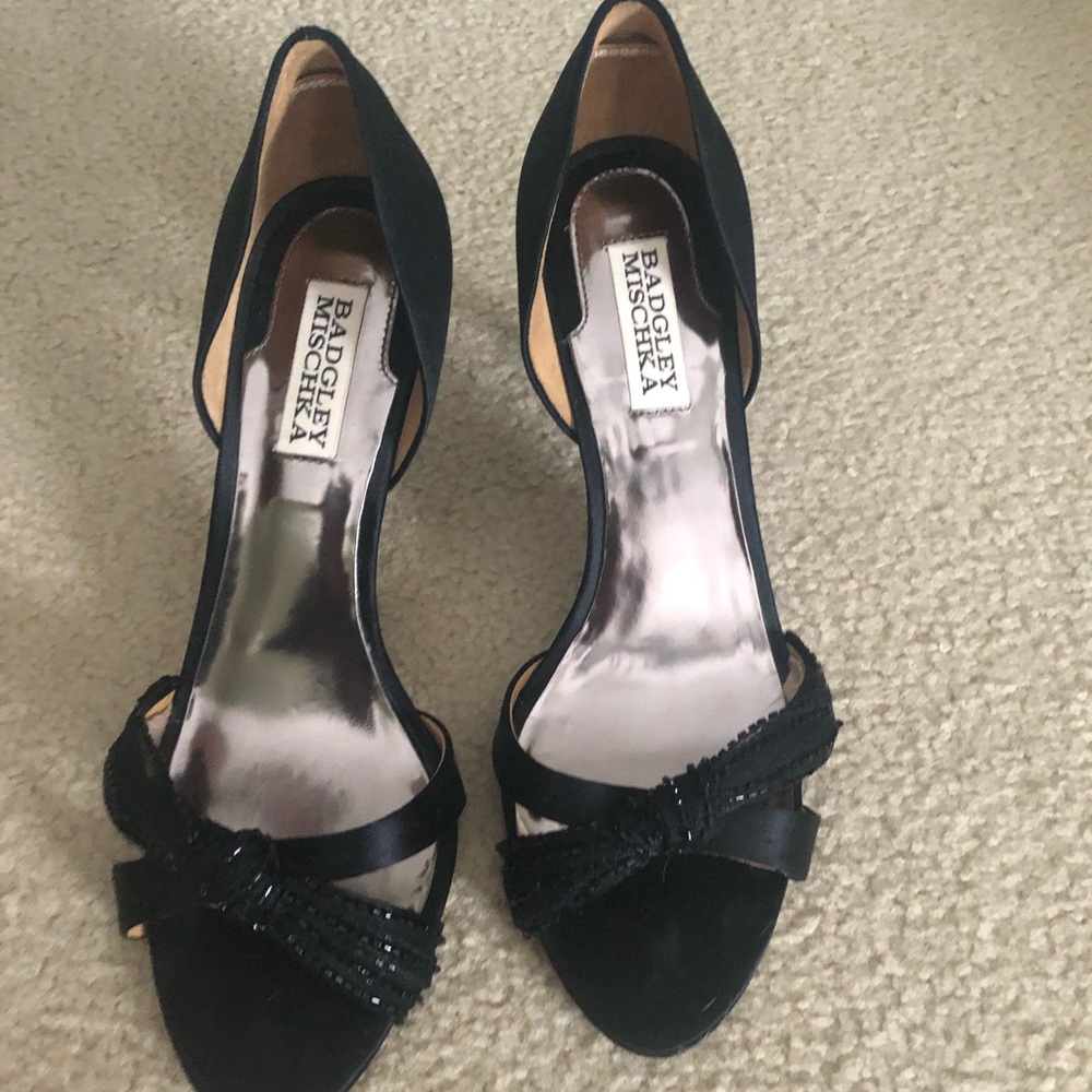 Badgley Mischka Ryanne Evening Shoes Sz 8 - Picture 3 of 8